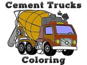 Play Cement Trucks Coloring