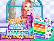 Play VINCY COOKING RAINBOW BIRTHDAY CAKE