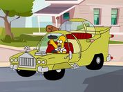 Play The Simpsons Car Jigsaw