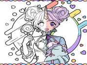 Play Anime Girls Coloring Book: Pop Manga Coloring