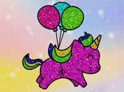 Play Coloring Book: Glittered Unicorns