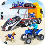 Police ATV Transporter Games