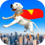 Flying Superhero Dog Hero City Rescue: Dog Games