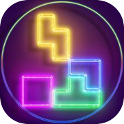 Glow Block Puzzle - 8x8 neon