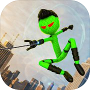 Stick Man Fight Rope Hero Game