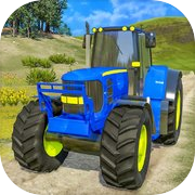 Modern Farming Tractor Driving