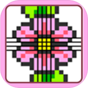 Cross Stitch Art Flower Pixel