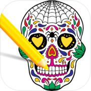 Scary Halloween Coloring Pages - Sugar Skulls