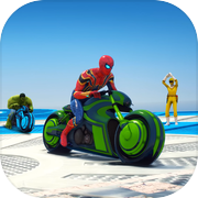 Play Superhero Tricky Bike Race