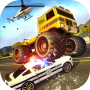 Play Police Chase Monster Car: City