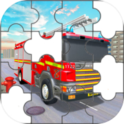 Play Fire Truck Jigsgaw Puzzle