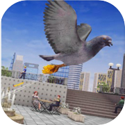 Flying bird pigeon 3d simu