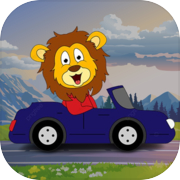 Play Lion Zig Zag Car Game