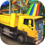 Play Water slide construction simulator: crane operator