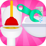 Play toilet and bathroom cleaning game
