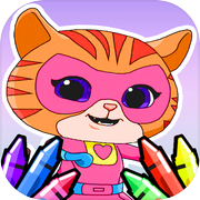 Super Kitty Coloring