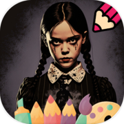 Wednesday Addams Coloring Game