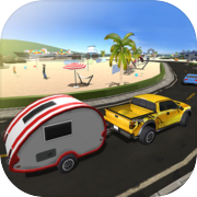 Camper Van Truck Simulator: Beach Car Trailer