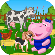 Play Kids farm. Village garden