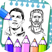 Play worldcup player coloring book