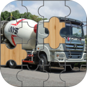 Play concrete mixer truck puzzle