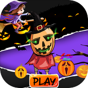 Pumpkin Ghost Jumping Game