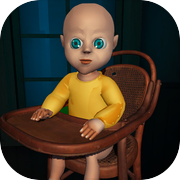 Spooky Baby With Pink Eyes 3D