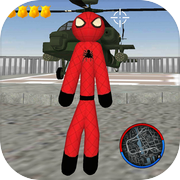 Stickman Spider Rope Hero Gangsters City