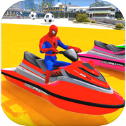 Play Superheroes Jet Ski Stunts: Top Speed Racing Games