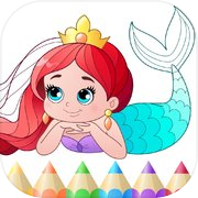 Mermaid coloring book kids