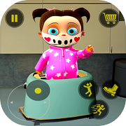 Scary baby in Pink house 3D