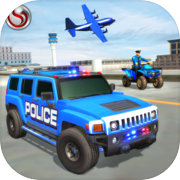 Play US Police Hummer Car Quad Bike Transport