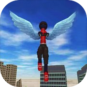 城市英雄翅膀飛行俠客市民戰爭冒險動作遊戲！