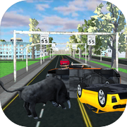 Angry Bull City Attack Game 3D