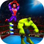 Play Superhero Wrestling Battle Arena Ring Fighting