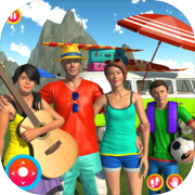 Play Happy Family Summer Holidays Camper Van Road Trip