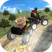 Quad ATV Rider: Extreme Off-Road Cargo Transport