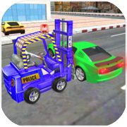 New City Police Parking Forklift Car Simulator