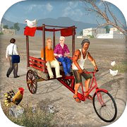 Play Off Road Bicycle Rickshaw Sim