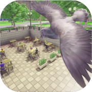 Flying bird pigeon 3d