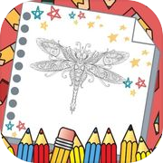 Play Dragonfly Mandala Coloring