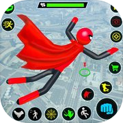 Stickman Rope Hero Game spider