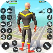 Flying Robot Rope Hero Game