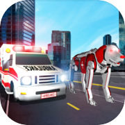 US Ambulance Transform Robot Rescue Dog Robot game