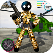 Play Army Stickman US Rope Hero counter Gangstar