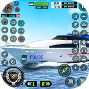 Police Boat Chase Boat Game 3D