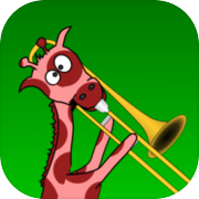 Red Giraffe Plays Trombone