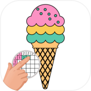 Play Pixel Art Dessert - Color by number