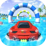 Water Surfing Car Stunt Games