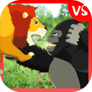 Lion Fights Gorilla